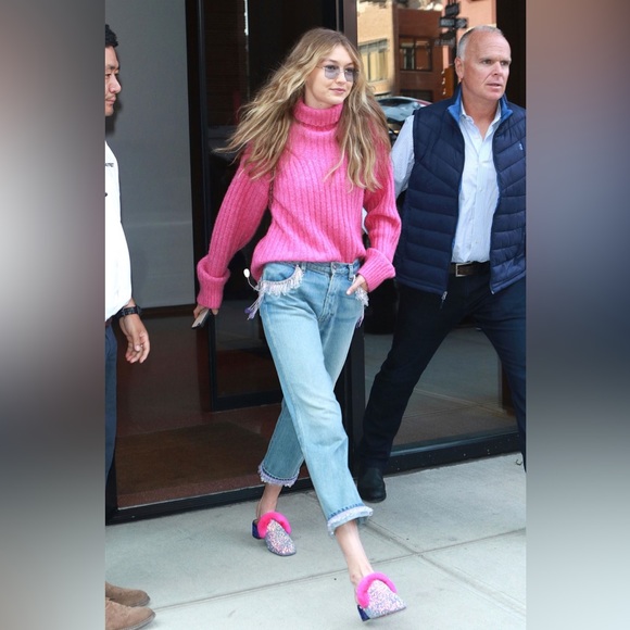 Christian Louboutin Boudiva Glitter Fur House Slip On Mules Slippers Flats - Picture 3 of 11